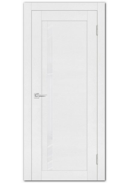Межкомнатные двери модель PST-8 белый ясень Белоснежный лакобель