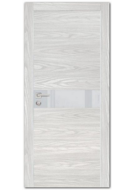 Межкомнатные двери модель PX-13 AL кромка с 2-х ст. Дуб скай бежевый Лунный лакобель