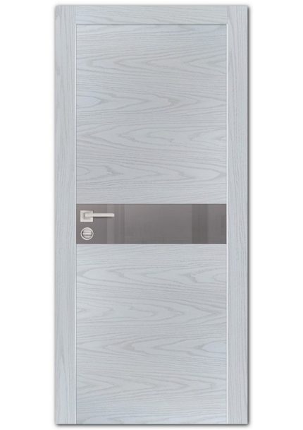 Межкомнатные двери модель PX-13 AL кромка с 2-х ст. Дуб скай серый Серый лакобель