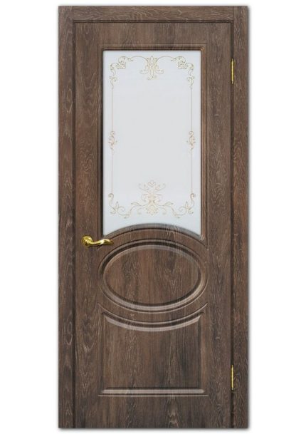 Межкомнатные двери модель Сиена-1 Дуб корица Сатинат