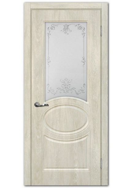 Межкомнатные двери модель Сиена-1 Дуб седой Сатинат