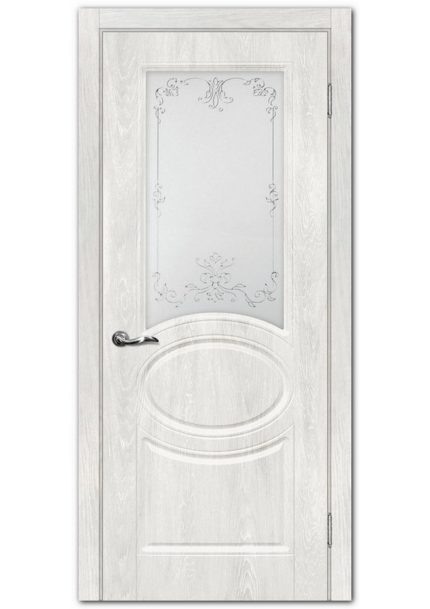 Межкомнатные двери модель Сиена-1 Дуб жемчужный Сатинат