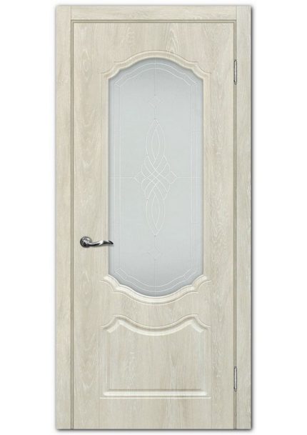 Межкомнатные двери модель Сиена-2 Дуб седой Сатинат