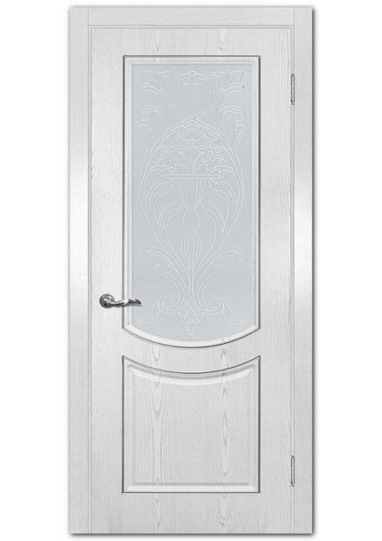 Межкомнатные двери модель Сиена-3 Дуб жемчужный Сатинат