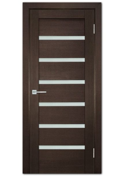Межкомнатные двери модель ТЕХНО-707 Венге Белый сатинат
