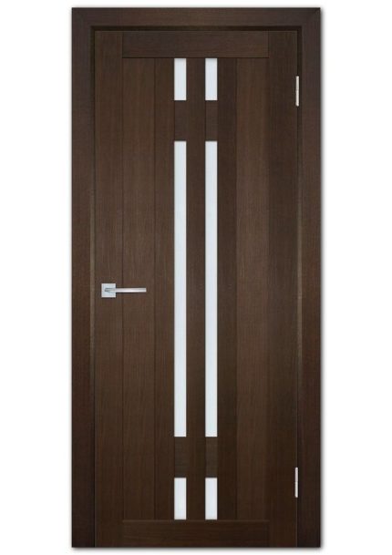 Межкомнатные двери модель ТЕХНО-733 Венге Белый сатинат