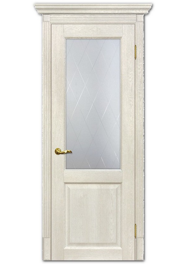 Межкомнатные двери модель Тоскана-1 Бьянко Сатинат