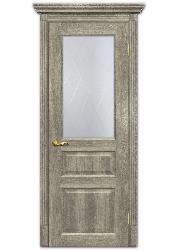 Межкомнатные двери модель Тоскана-2 Гриджио Сатинат
