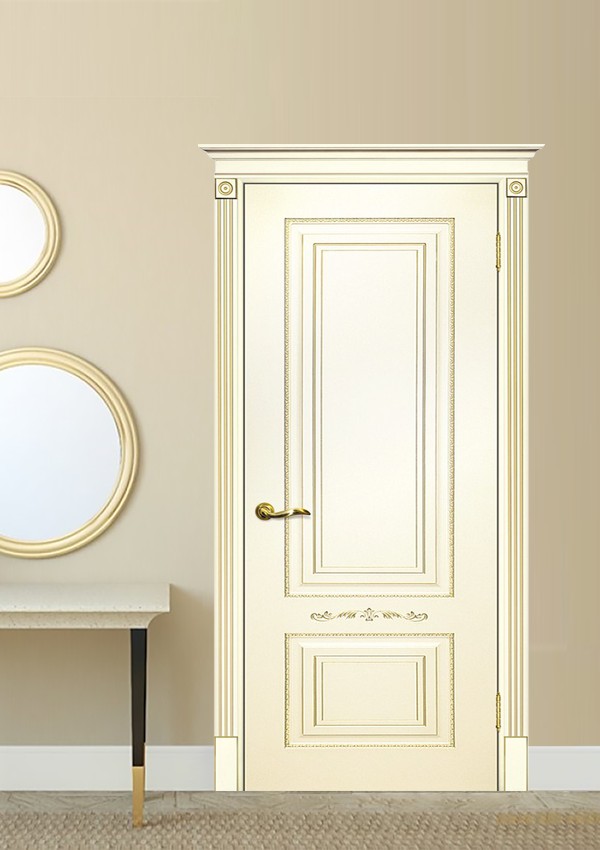 dveri mezhkomnatnyie dveri krashenyie emal model smalta 04 slonovaya kost ral 1013 patina zoloto stil klassika 02 Межкомнатная дверь из коллекции Смальта-Deco. Модель Смальта 04 — Классический дизайн в белых цветах и слоновой кости, с применением серебряной и золотой патины и 3D рисунков, делают эти модели украшением любого интерьера. В этой коллекции представлены полотна в эмали, с возможностью окрашивания по системе RAL цвета №7032, 7015, 7040, 7047, 9010, с применением различных технологий сборки и фрезеровки. Серия Смальта-Deco, одна из самых востребованных и популярных коллекций. Двери покрытые высокопрочной эмалью, набирают популярность, как у дизайнеров, так и у простых покупателей. <a href="#opisglav">Подробнее</a>