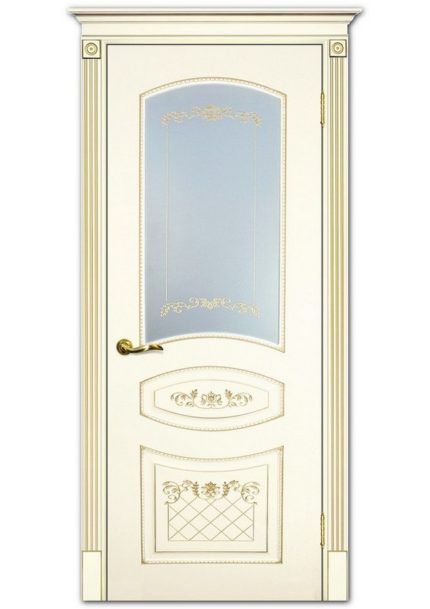 Межкомнатные двери модель Смальта 05 Слоновая кость ral 1013 Сатинат