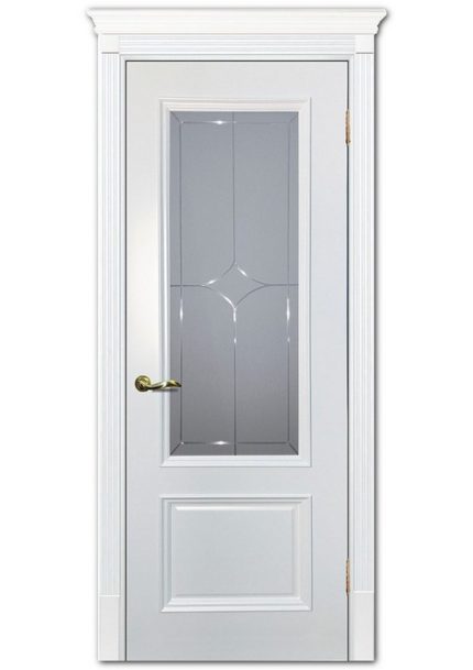 Межкомнатные двери модель Смальта 07 Белый ral 9003 Сатинат