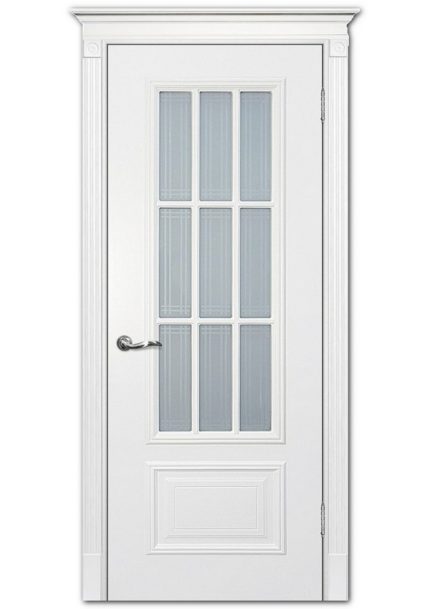 Межкомнатные двери модель Смальта 08 Белый ral 9003 Сатинат