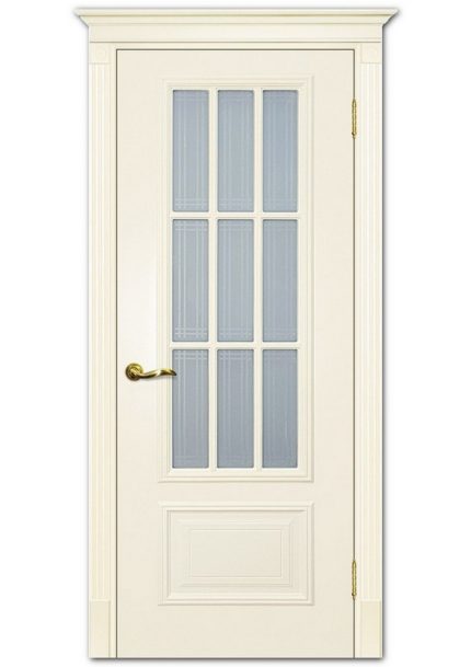 Межкомнатные двери модель Смальта 08 Слоновая кость ral 1013 Сатинат