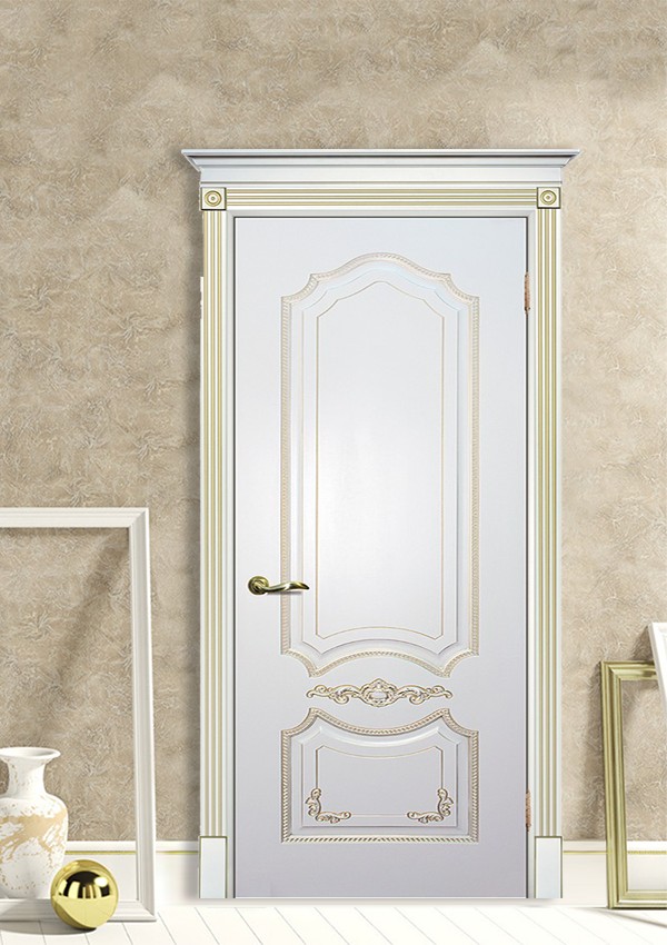 dveri mezhkomnatnyie dveri krashenyie emal model smalta 10 belyiy ral 9003 patina zoloto stil klassika 03 Межкомнатная дверь из коллекции Смальта-Deco. Модель Смальта 10 — Классический дизайн в белых цветах и слоновой кости, с применением серебряной и золотой патины и 3D рисунков, делают эти модели украшением любого интерьера. В этой коллекции представлены полотна в эмали, с возможностью окрашивания по системе RAL цвета №7032, 7015, 7040, 7047, 9010, с применением различных технологий сборки и фрезеровки. Серия Смальта-Deco, одна из самых востребованных и популярных коллекций. Двери покрытые высокопрочной эмалью, набирают популярность, как у дизайнеров, так и у простых покупателей. <a href="#opisglav">Подробнее</a>