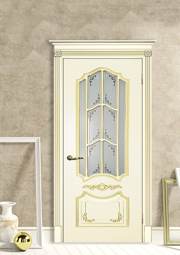 dveri mezhkomnatnyie dveri krashenyie emal model smalta 10 slonovaya kost ral 1013 patina zoloto satinat shelkotrafaretnaya pechat stil klassika 03 Межкомнатная дверь из коллекции Смальта-Deco. Модель Смальта 10 — Классический дизайн в белых цветах и слоновой кости, с применением серебряной и золотой патины и 3D рисунков, делают эти модели украшением любого интерьера. В этой коллекции представлены полотна в эмали, с возможностью окрашивания по системе RAL цвета №7032, 7015, 7040, 7047, 9010, с применением различных технологий сборки и фрезеровки. Серия Смальта-Deco, одна из самых востребованных и популярных коллекций. Двери покрытые высокопрочной эмалью, набирают популярность, как у дизайнеров, так и у простых покупателей. <a href="#opisglav">Подробнее</a>