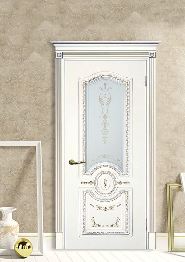 dveri mezhkomnatnyie dveri krashenyie emal model smalta 11 belyiy ral 9003 patina zoloto satinat shelkotrafaretnaya pechat stil klassika 03 Межкомнатная дверь из коллекции Смальта-Deco. Модель Смальта 11 — Классический дизайн в белых цветах и слоновой кости, с применением серебряной и золотой патины и 3D рисунков, делают эти модели украшением любого интерьера. В этой коллекции представлены полотна в эмали, с возможностью окрашивания по системе RAL цвета №7032, 7015, 7040, 7047, 9010, с применением различных технологий сборки и фрезеровки. Серия Смальта-Deco, одна из самых востребованных и популярных коллекций. Двери покрытые высокопрочной эмалью, набирают популярность, как у дизайнеров, так и у простых покупателей. <a href="#opisglav">Подробнее</a>