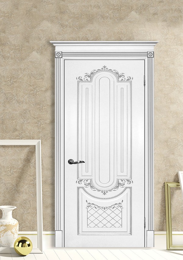 dveri mezhkomnatnyie dveri krashenyie emal model smalta 13 belyiy ral 9003 patina serebro stil klassika 03 Межкомнатная дверь из коллекции Смальта-Deco. Модель Смальта 13 — Классический дизайн в белых цветах и слоновой кости, с применением серебряной и золотой патины и 3D рисунков, делают эти модели украшением любого интерьера. В этой коллекции представлены полотна в эмали, с возможностью окрашивания по системе RAL цвета №7032, 7015, 7040, 7047, 9010, с применением различных технологий сборки и фрезеровки. Серия Смальта-Deco, одна из самых востребованных и популярных коллекций. Двери покрытые высокопрочной эмалью, набирают популярность, как у дизайнеров, так и у простых покупателей. <a href="#opisglav">Подробнее</a>