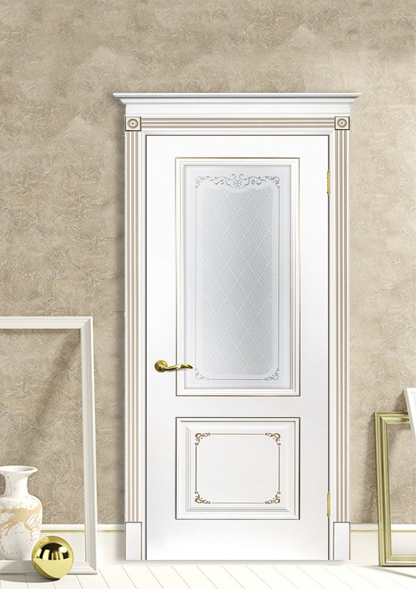 dveri mezhkomnatnyie dveri krashenyie emal model smalta 14 belyiy ral 9003 patina shampan satinat shelkotrafaretnaya pechat stil klassika 03 Межкомнатная дверь из коллекции Смальта-Deco. Модель Смальта 14 — Классический дизайн в белых цветах и слоновой кости, с применением серебряной и золотой патины и 3D рисунков, делают эти модели украшением любого интерьера. В этой коллекции представлены полотна в эмали, с возможностью окрашивания по системе RAL цвета №7032, 7015, 7040, 7047, 9010, с применением различных технологий сборки и фрезеровки. Серия Смальта-Deco, одна из самых востребованных и популярных коллекций. Двери покрытые высокопрочной эмалью, набирают популярность, как у дизайнеров, так и у простых покупателей. <a href="#opisglav">Подробнее</a>