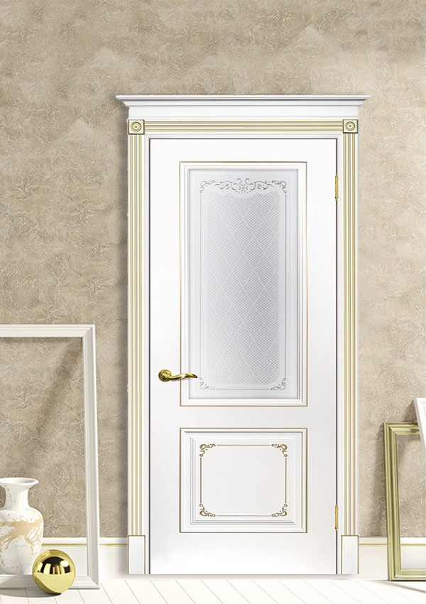 dveri mezhkomnatnyie dveri krashenyie emal model smalta 14 belyiy ral 9003 patina zoloto satinat shelkotrafaretnaya pechat stil klassika 03 Межкомнатная дверь из коллекции Смальта-Deco. Модель Смальта 14 — Классический дизайн в белых цветах и слоновой кости, с применением серебряной и золотой патины и 3D рисунков, делают эти модели украшением любого интерьера. В этой коллекции представлены полотна в эмали, с возможностью окрашивания по системе RAL цвета №7032, 7015, 7040, 7047, 9010, с применением различных технологий сборки и фрезеровки. Серия Смальта-Deco, одна из самых востребованных и популярных коллекций. Двери покрытые высокопрочной эмалью, набирают популярность, как у дизайнеров, так и у простых покупателей. <a href="#opisglav">Подробнее</a>