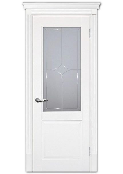 Межкомнатные двери модель Смальта 15 Белый ral 9003 Сатинат